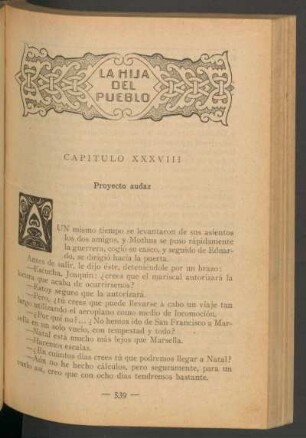 Capítulo XXXVIII - Proyecto audaz