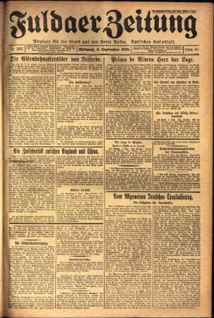 Ausgabe vom Mittwoch, den 08. September 1926.
