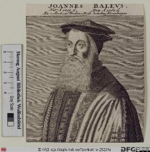 Bildnis John Bale (lat. Joannes Balaeus)