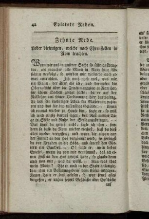 Zehnte Rede. Ueber diejenigen, welche nach Ehrenstellen in Rom trachten