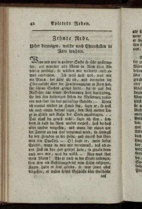 Zehnte Rede. Ueber diejenigen, welche nach Ehrenstellen in Rom trachten