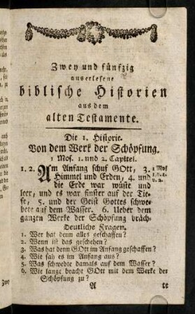 1-234, Zwey und fünfzig auserlesene biblische Historien aus dem alten Testamente.