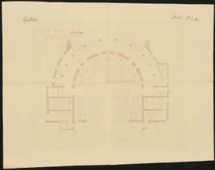 Lobetheater, Breslau: Grundriss 1:100 Platzordnung Parkett