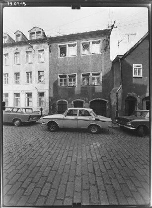 Meißen-Altstadt, Görnische Gasse 35. Wohnhaus mit Laden (1. H. 19. Jh.). Straßenfront