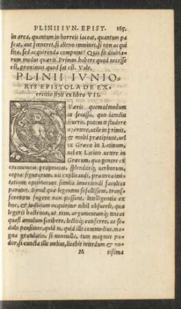 Plinii Iunioris Epistola De Exercitio styli ex libro VII.