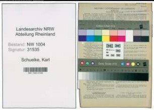 Entnazifizierung Karl Schuelke , geb. 12.09.1902 (Kaufmann)