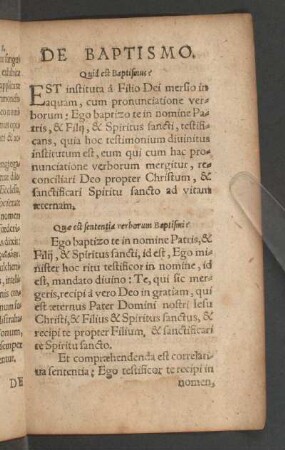 De Baptismo.
