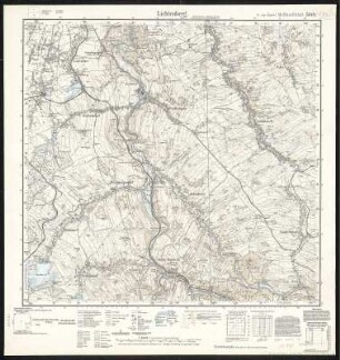 Meßtischblatt 5146 : Lichtenberg, 1938 : Lichtenberg. - Umdr.-Ausg., aufgen. 1910, hrsg. 1912, bericht. 1936. - 1:25000. - Leipzig, 1938. - 1 Kt.
