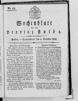 Nr. 49, Ausgabe vom 8. Dezember 1832