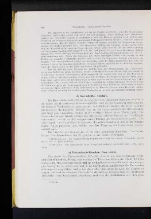 e) Unterschenkelknochen, Ossa cruris.