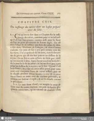 Chapitre CXIX. Du raffinage du cuivre dans un baßin préparé avec du sable