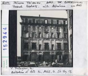 Rom: Palazzo Falconieri, Fassade Südseite. Borromini