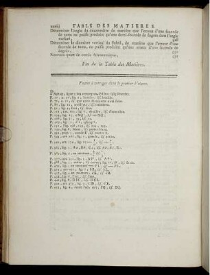 Fautes à corriger dans le premier Volume.