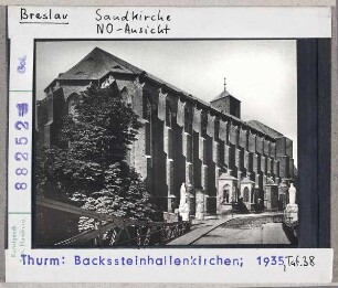 Breslau (Wrocław): Sandkirche, Nordost-Ansicht
