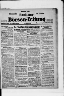 Berliner Börsen-Zeitung, Abendausgabe