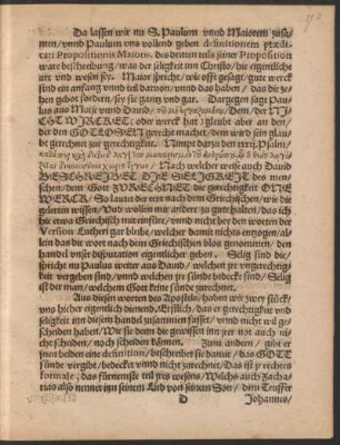 Da lassen wir nu S. Paulum unnd Maiorem zusammen ...