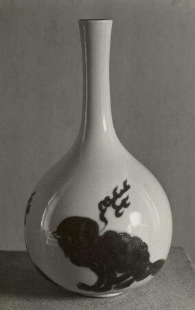 Flaschenkürbisvase mit Foho-Hunden