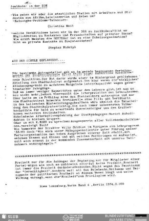 Aus der Schule geplaudert