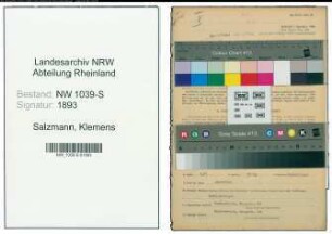 Entnazifizierung Klemens Salzmann , geb. 12.12.1902 (Schlosser)