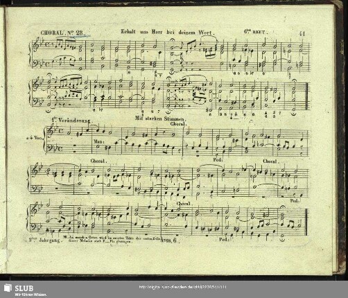 Choral No. 28: Erhalt uns Herr bei deinem Wort
