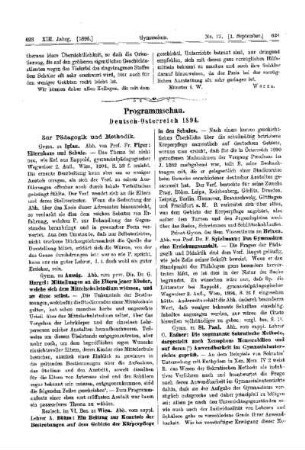 Programmschau : Deutsch-Österreich 1894