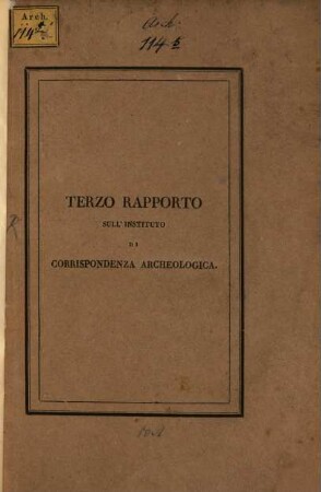 ... Rapporto sull'Instituto di Corrispondenza Archeologica, 3