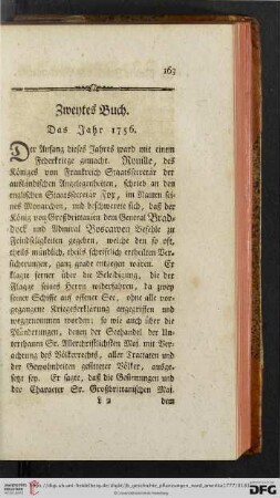 Zweytes Buch: Das Jahr 1756