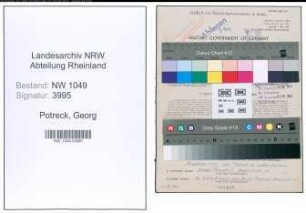 Entnazifizierung Georg Potreck , geb. 13.02.1893 ()