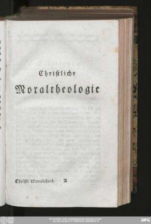 Christliche Moraltheologie