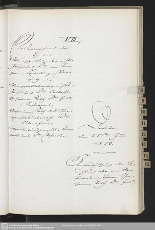 VIII., 21. Juli 1856