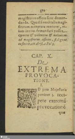 Cap. X. De Extrema Provocatione
