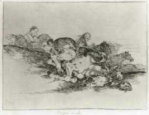 Siempre sucede - So geschieht es immer : Goya y Lucientes, Francisco José de: Siempre sucede - So geschieht es immer. Folge "Desastres de la Guerra". Blatt 8. Radierung. 1810-1813. Dresden: Kupferstich-Kabinett
