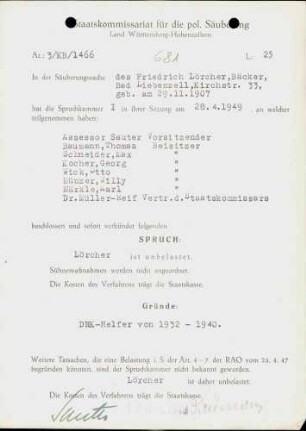 Lörcher, Friedrich