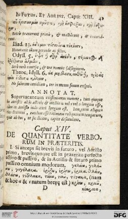 Caput XIV: De quantitate verborum in praeteritis