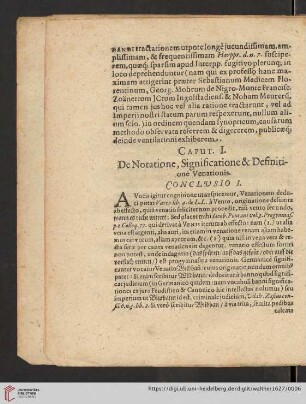 Caput I: De Notatione, Significatione & Definitione Venationis
