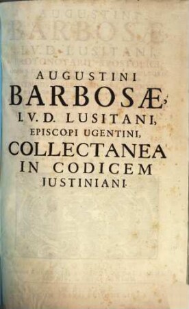 Collectanea in Codicem Justiniani : libr. 1 - 5. 1