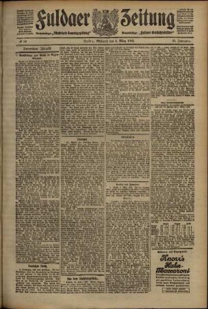 Zweite Ausgabe vom Mittwoch, den 03. März 1909.