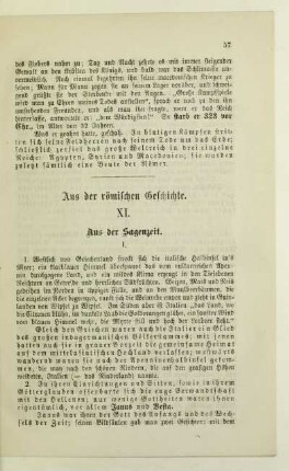 Aus der römischen Geschichte