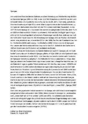 Spergau, Nähe von Corbetha