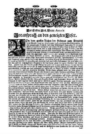 Des Ersten Seel, Herrn Autoris Voransprach an den geneigten Leser