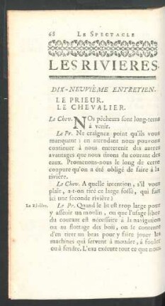 Dix-neuvième Entretien. Les Rivieres.