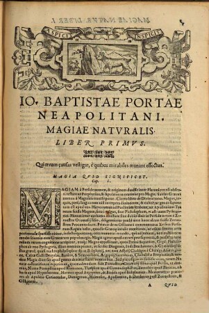Magiae naturalis libri XX.