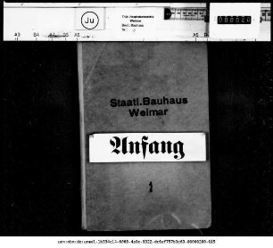 Programm des Staatlichen Bauhauses von Walter Gropius und dessen Versendung