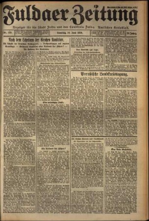 Erste Ausgabe vom Sonntag, den 24. Juni 1928.