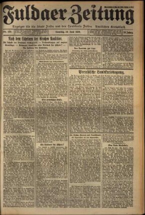 Erste Ausgabe vom Sonntag, den 24. Juni 1928.