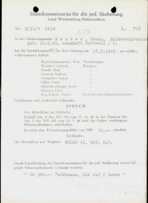 Kerber, Franz