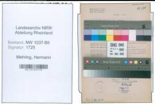 Entnazifizierung Hermann Mehring , geb. 26.03.1914 (Vertreter)