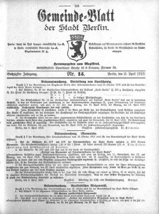 1919,15: Nr. 15, 13. April 1919