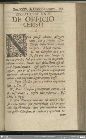 Disputatio XXIV. De Officio Christi