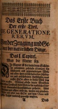 Aurea Catena Homeri. Das ist: Eine Beschreibung Von dem Ursprung Der Natur und natürlichen Dinge : wie und woraus sie gebohren und gezeuget, auch wie sie erhalten und wiederum in ihr uranfängliches Wesen zerstöret werden, auch was das Ding sey, welches alles gebähret und wieder zerstöret, gantz simpliciter nach der Natur selbst eigner Anleitung und Ordnung mit seinen schönsten natürlichen rationibus und Ursachen überall illustriret